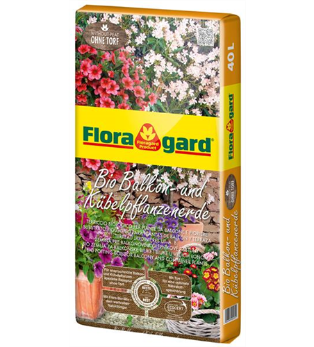Floragard Bio Balkon- und Kübelpflanzenerde ohne Torf